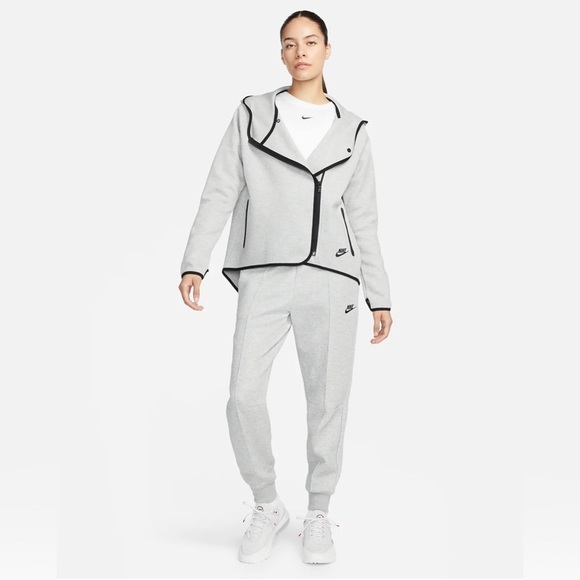 Nike Sportswear Tech Fleece Full Zip Cape Hoodie Jacket Gray SZ S - Picture 2 of 16